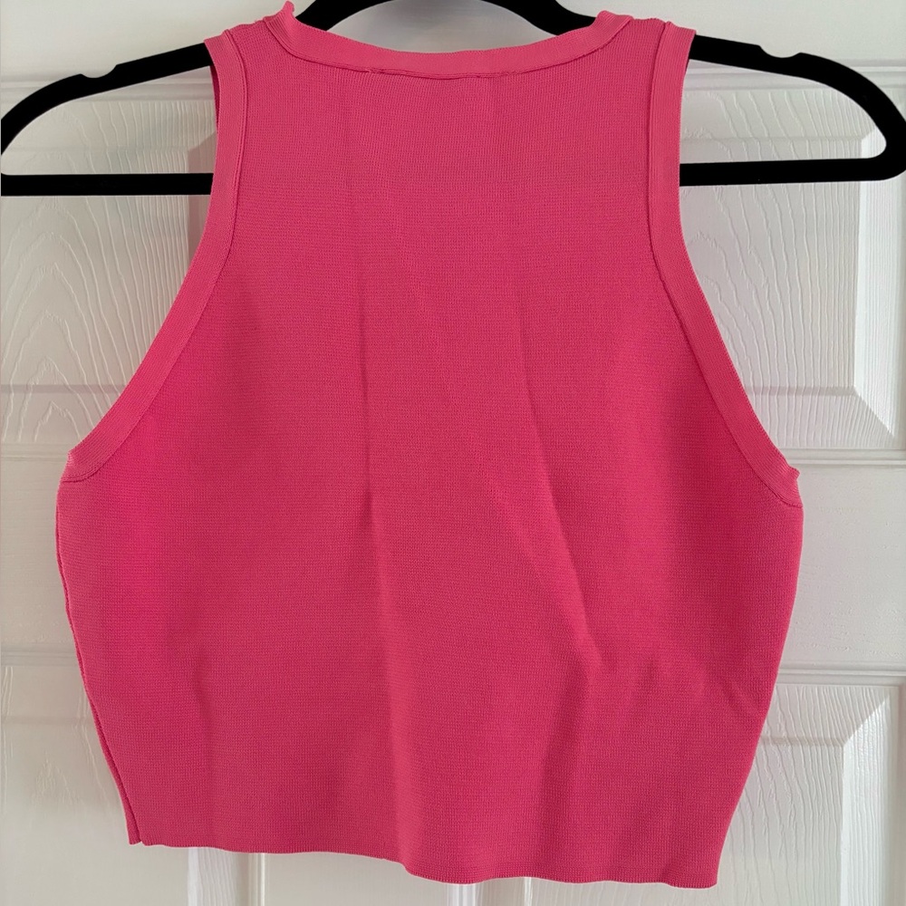 NWOT Zara Pink Cropped Top; Women’s M - Picture 4 of 7